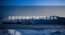深度拆解破圈秘笈暗网震撼发布