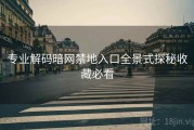 专业解码暗网禁地入口全景式探秘收藏必看
