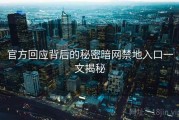 官方回应背后的秘密暗网禁地入口一文揭秘