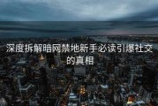深度拆解暗网禁地新手必读引爆社交的真相