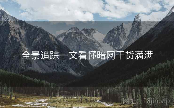 全景追踪一文看懂暗网干货满满