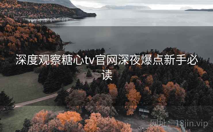 深度观察糖心tv官网深夜爆点新手必读