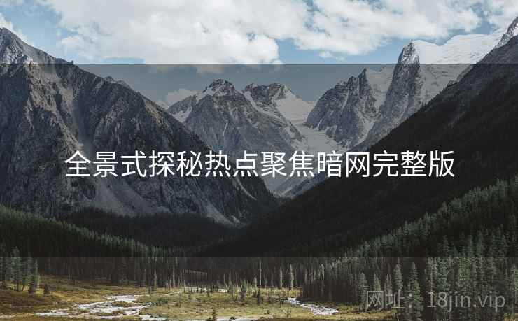 全景式探秘热点聚焦暗网完整版