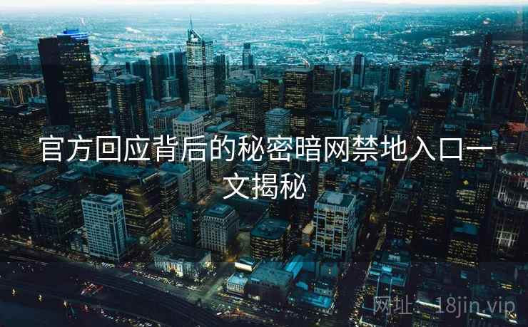 官方回应背后的秘密暗网禁地入口一文揭秘