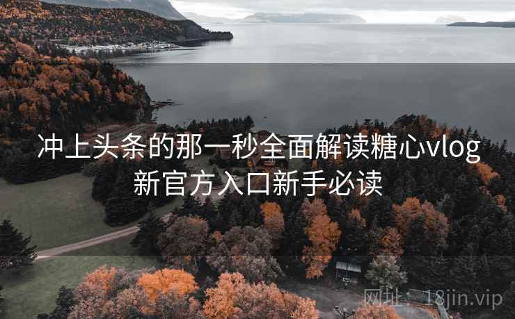 冲上头条的那一秒全面解读糖心vlog新官方入口新手必读